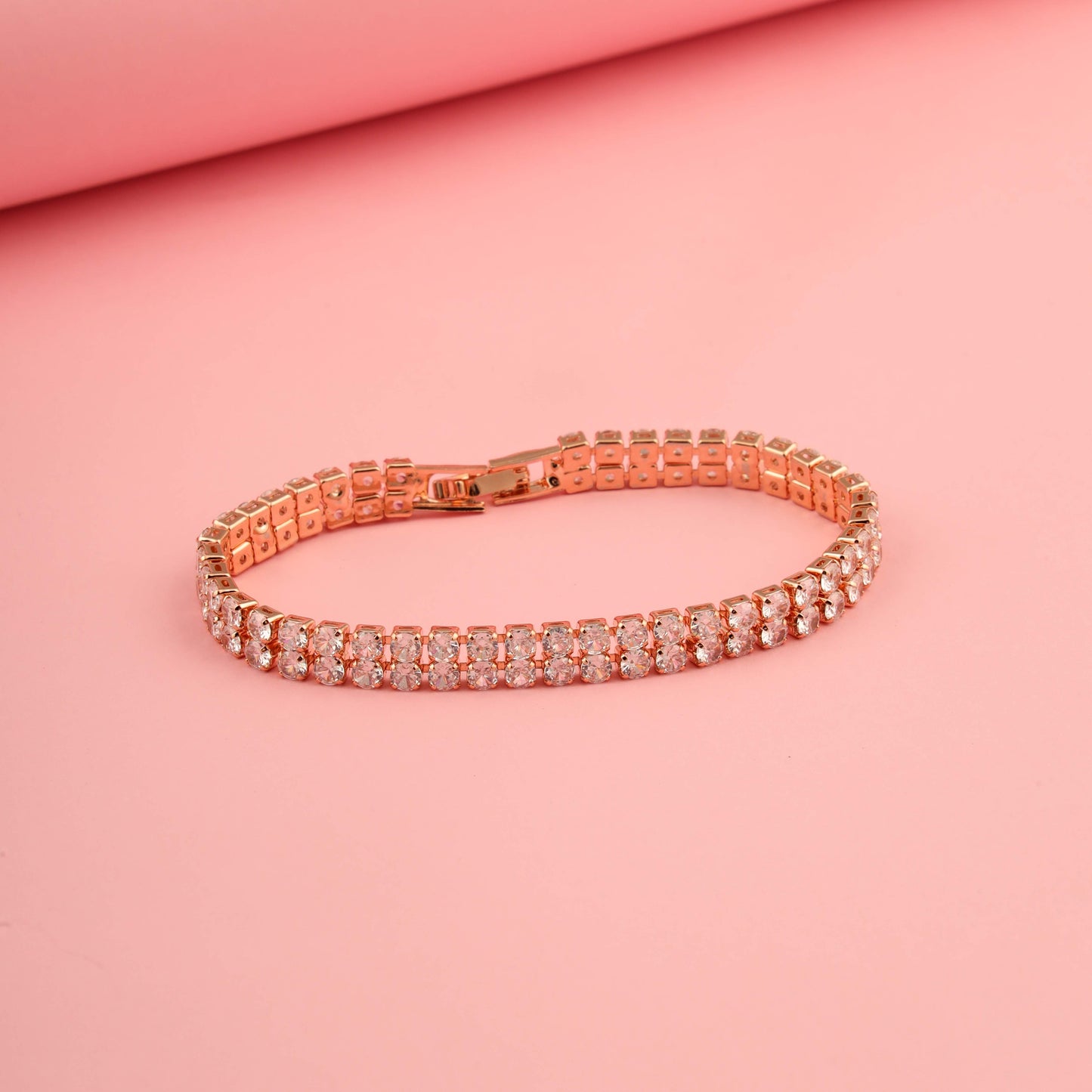 Rose Gold Double Row Bracelet