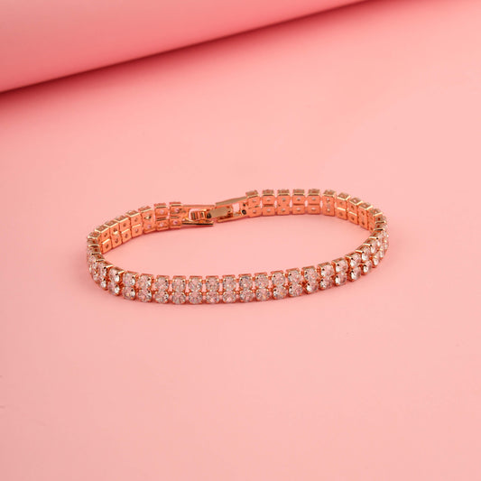 Rose Gold Double Row Bracelet
