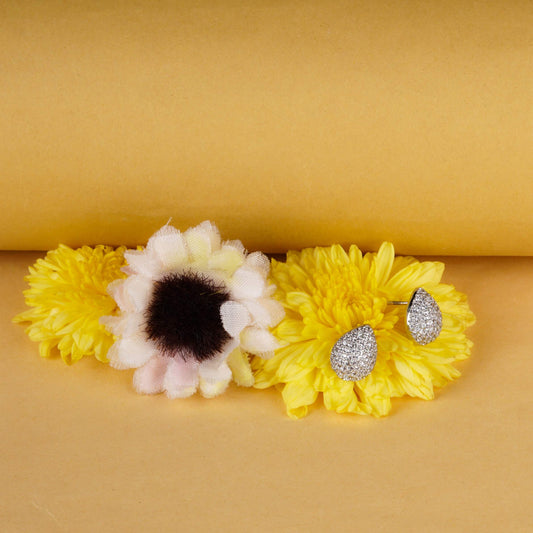 Elegant Sparkling Teardrop Stud Earrings