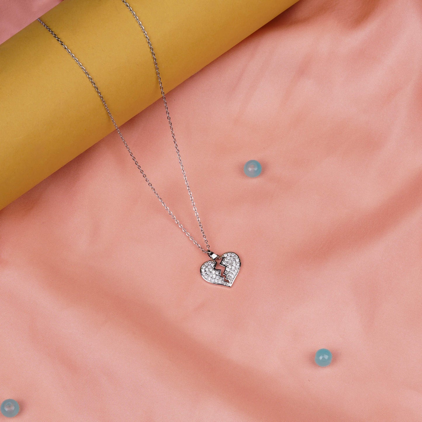 Sparkling Broken Heart Pendant